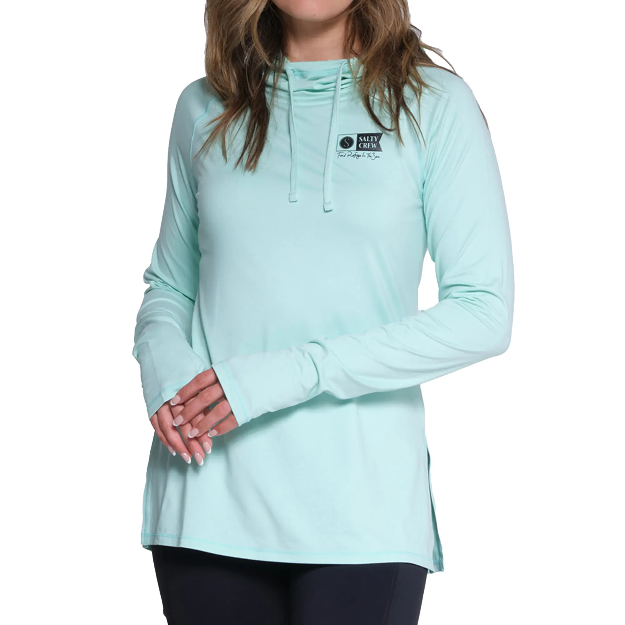 Женская солнцезащитная рубашка с капюшоном Thrill Seekers Salty Crew, Seafoam
Женская солнцезащитная рубашка с капюшоном Thrill Seekers Salty Crew, Seafoam