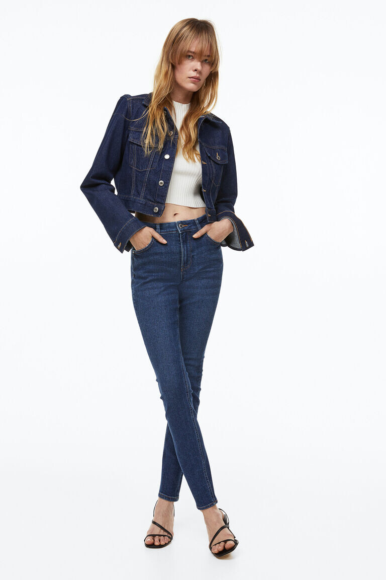 Джинсы скинни стандартного размера H&M, синий
Джинсы скинни стандартного размера H&M, синий