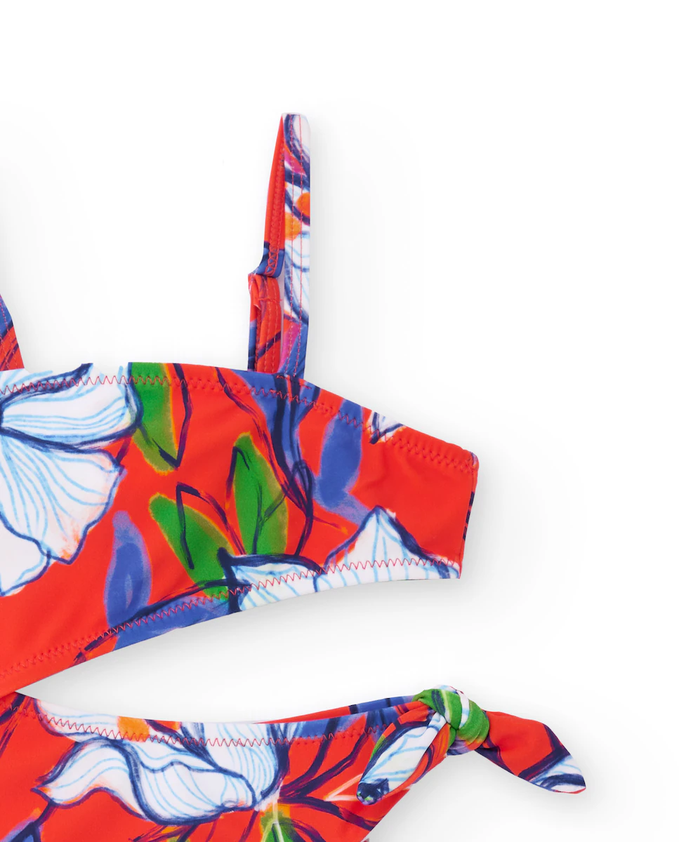 Асимметричный купальник для девочки с цветочным принтом Tuc tuc, красный
Асимметричный купальник для девочки с цветочным принтом Tuc tuc, красный