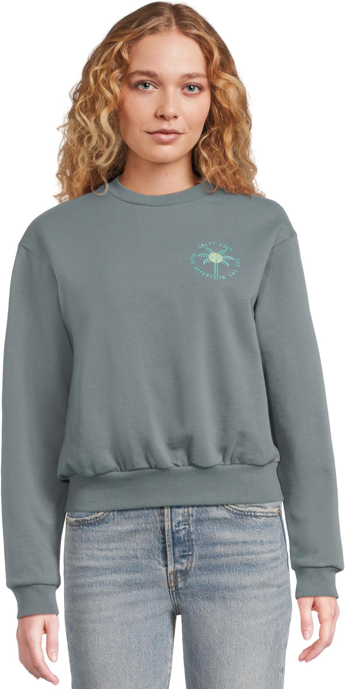 Толстовка Salty Crew Queen Palm Crew, цвет Fin Blue
Толстовка Salty Crew Queen Palm Crew, цвет Fin Blue