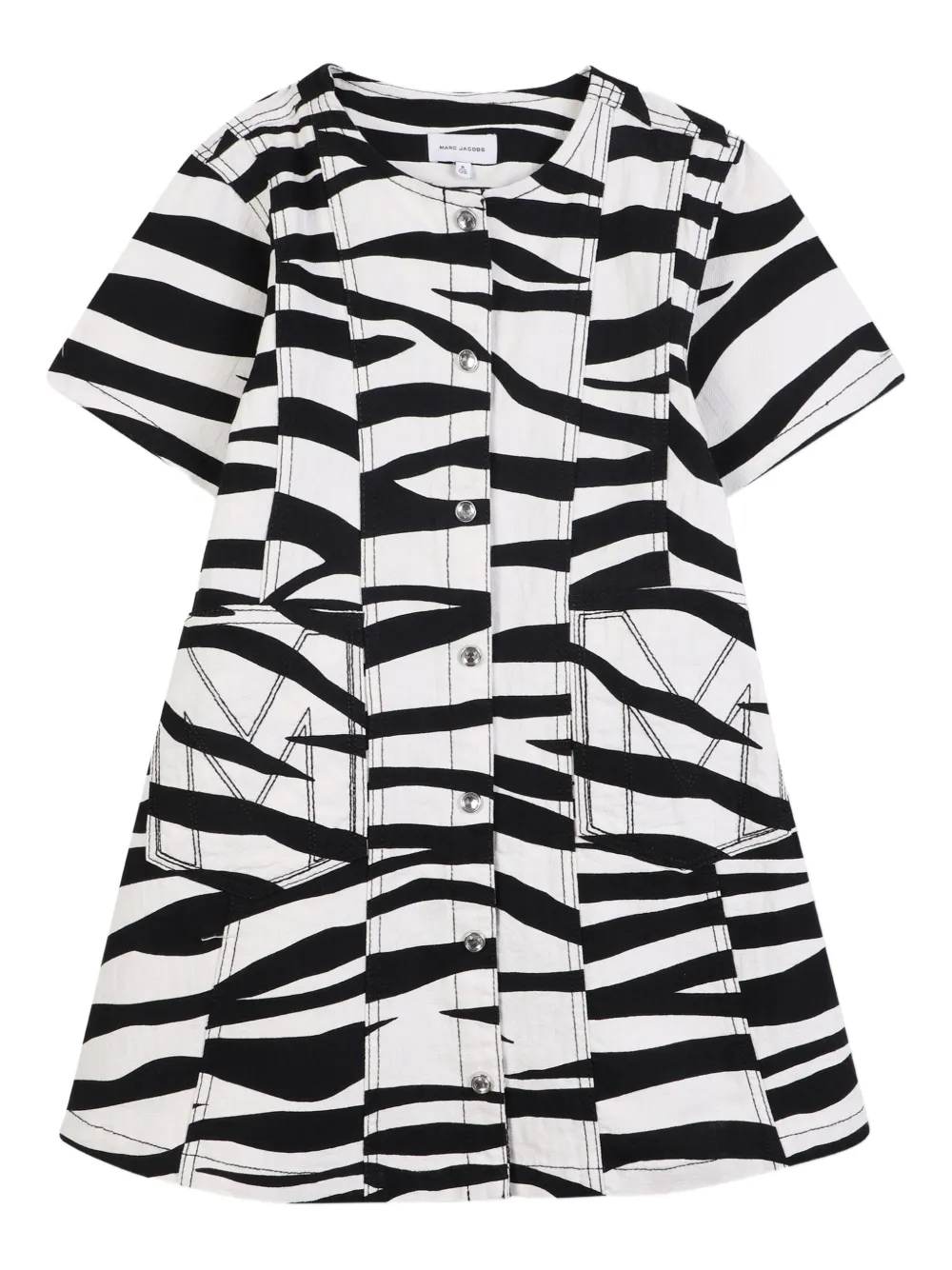 Платье-рубашка с зебровым принтом Marc Jacobs Kids, черный
Платье-рубашка с зебровым принтом Marc Jacobs Kids, черный