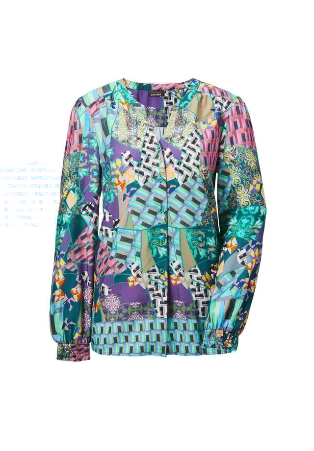 Короткий размер: блузка с принтом Goldner, мультиколор
Короткий размер: блузка с принтом Goldner, мультиколор