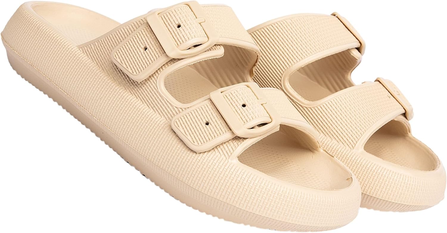 Сандалии BERANMEY с двойной пряжкой и регулируемыми ремешками для женщин и мужчин, повседневные мягкие тапочки-подушки для женщин, сандалии EVA на плоской подошве, хаки
Сандалии BERANMEY с двойной пряжкой и регулируемыми ремешками для женщин и мужчин, повседневные мягкие тапочки-подушки для женщин, сандалии EVA на плоской подошве, хаки