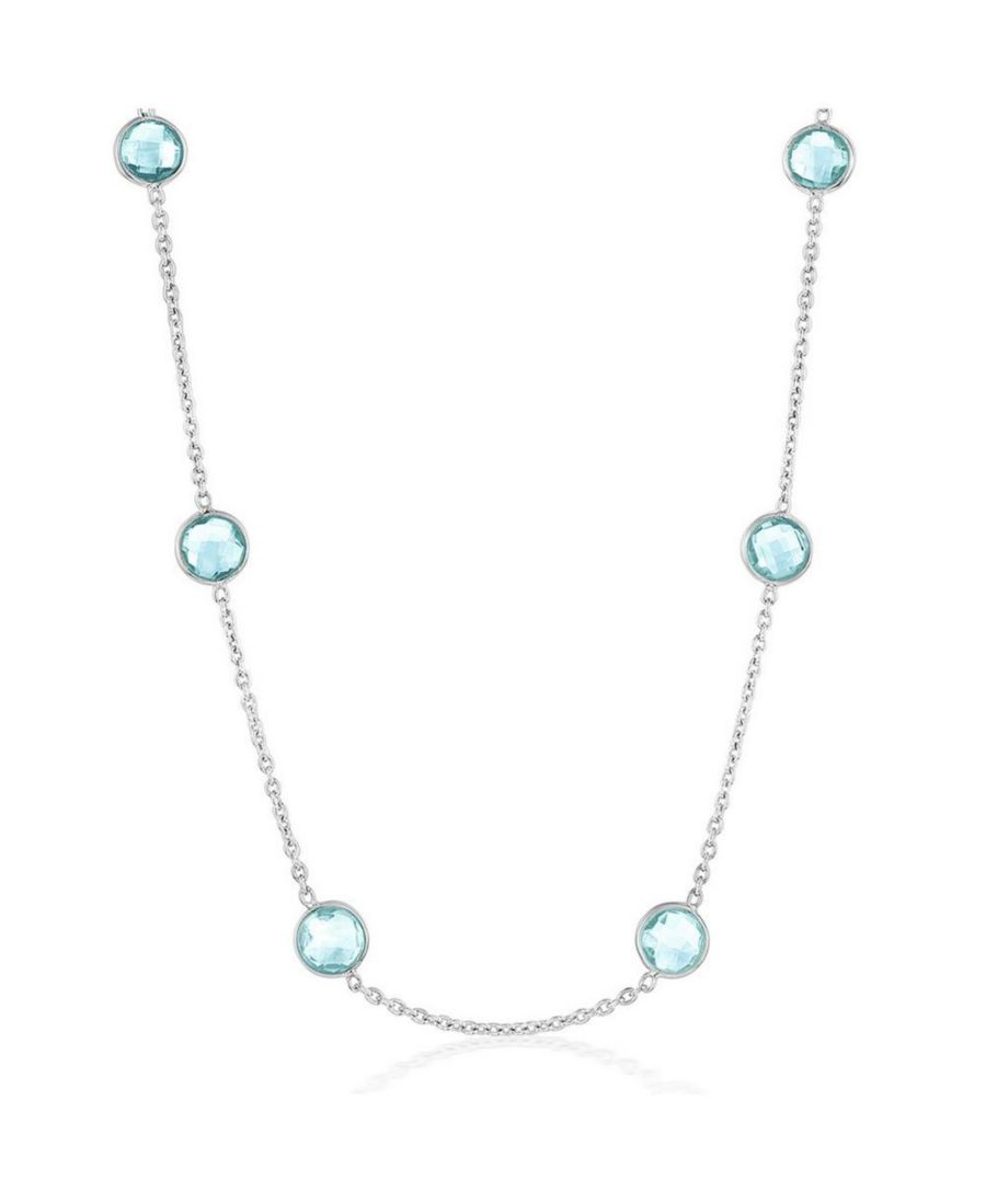 Колье из стерлингового серебра с круглым драгоценным камнем диаметром 7 мм в оправе Simona, Blue topaz
Колье из стерлингового серебра с круглым драгоценным камнем диаметром 7 мм в оправе Simona, Blue topaz