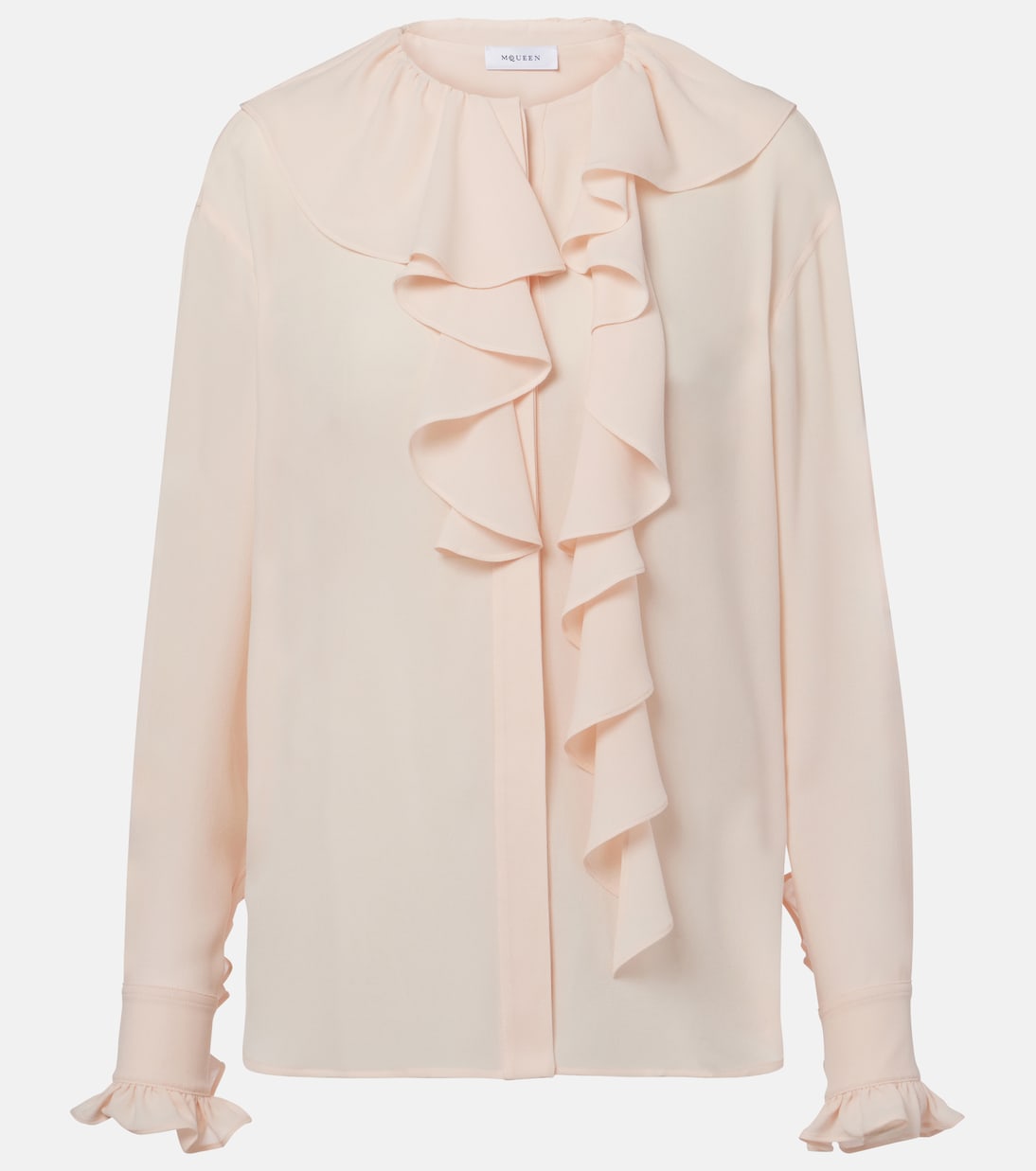 Шёлковая блузка с рюшами McQueen, Powder
Шёлковая блузка с рюшами McQueen, Powder