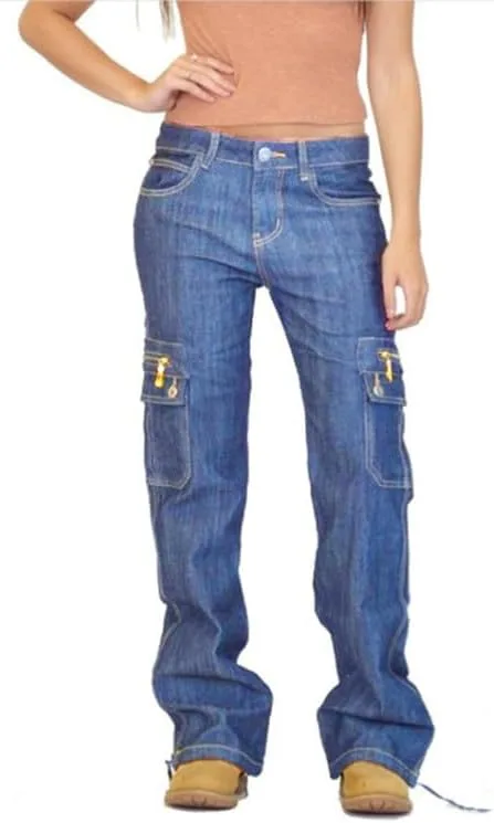 Женские карго джинсы plus size с низкой посадкой
Женские карго джинсы plus size с низкой посадкой
