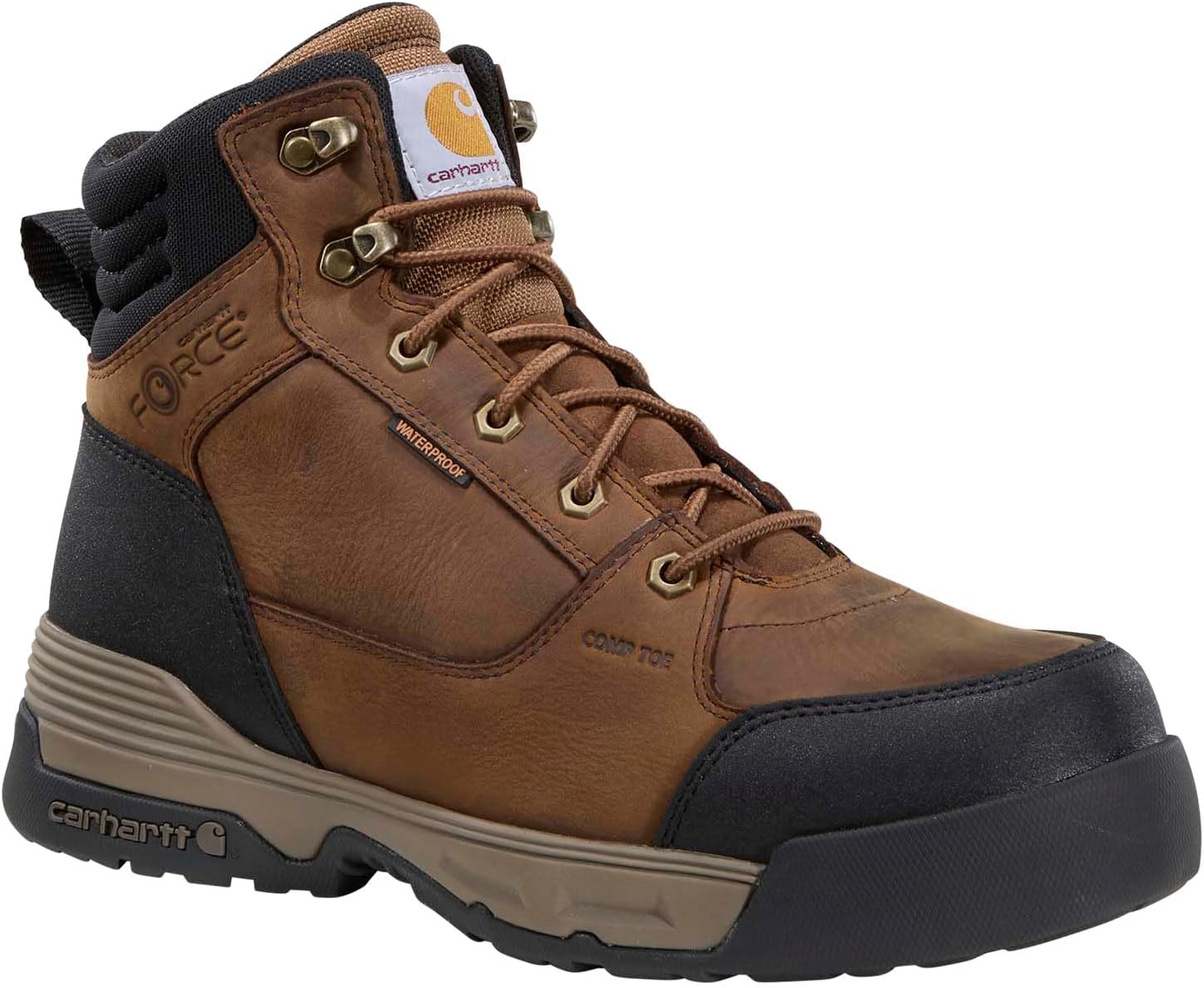 Carhartt мужские рабочие ботинки Force Hd 6" Waterproof Composite-toe, Brown
Carhartt мужские рабочие ботинки Force Hd 6" Waterproof Composite-toe, Brown
