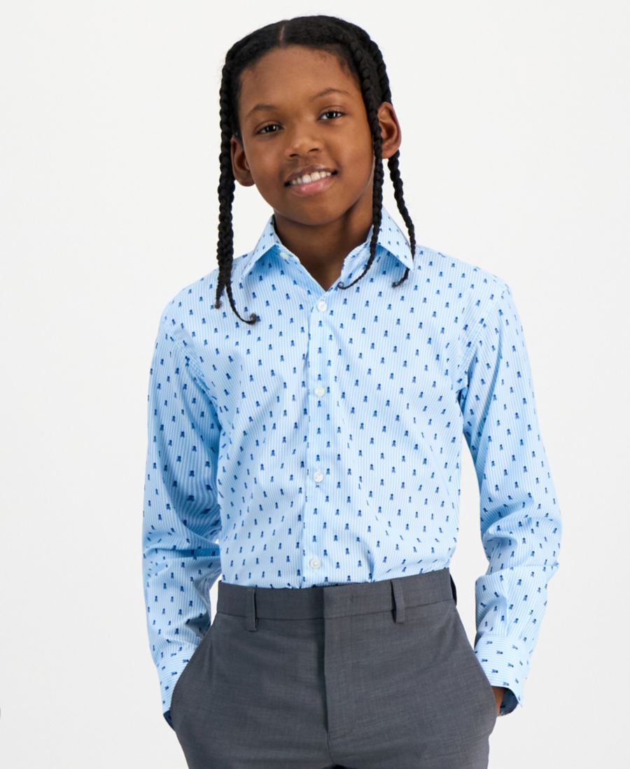 Классическая рубашка с воротником для мальчиков Michael Kors, Blue, White
Классическая рубашка с воротником для мальчиков Michael Kors, Blue, White