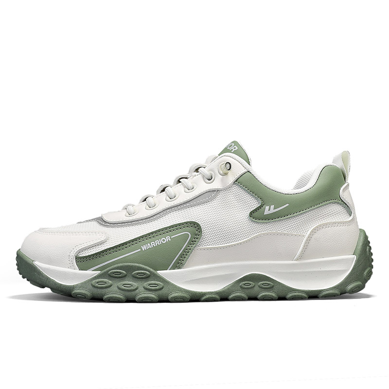 Низкие повседневные кроссовки с амортизацией и воздухопроницаемостью для мужчин WARRIOR, Beige Green Gray 
Низкие повседневные кроссовки с амортизацией и воздухопроницаемостью для мужчин WARRIOR, Beige Green Gray
