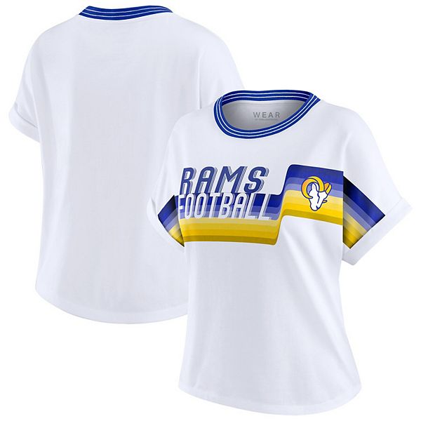 Женская белая футболка dolman los angeles rams с укороченным кроем и центральной полосой Wear By Erin Andrews, Белый, Женская белая футболка dolman los angeles rams с укороченным кроем и центральной полосой Wear By Erin Andrews
Женская белая футболка dolman los angeles rams с укороченным кроем и центральной полосой Wear By Erin Andrews, Белый, Женская белая футболка dolman los angeles rams с укороченным кроем и центральной полосой Wear By Erin Andrews