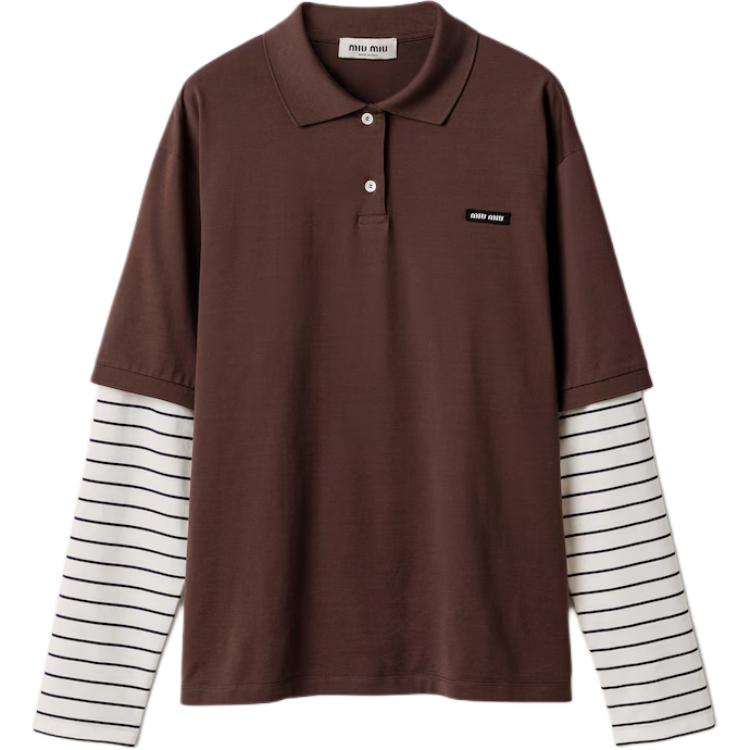 Длинная поло с длинными рукавами MIU MIU, коричневый
Длинная поло с длинными рукавами MIU MIU, коричневый