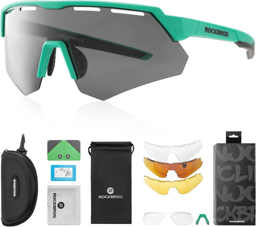 ROCKBROS Поляризованные солнцезащитные очки с 4 сменными линзами
ROCKBROS Поляризованные солнцезащитные очки с 4 сменными линзами