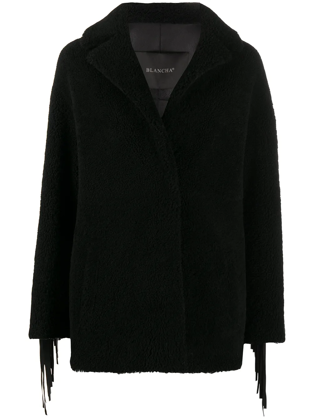 Однобортное пальто с бахромой Blancha, черный
Однобортное пальто с бахромой Blancha, черный