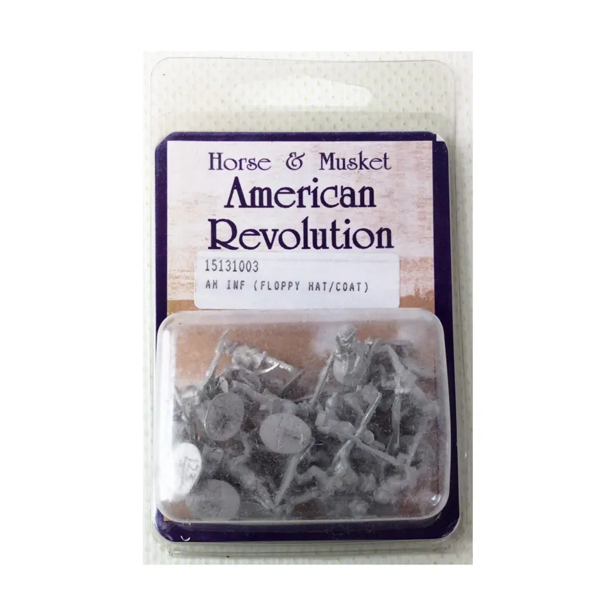 Американская пехота в мягких шляпах и пальто, Historical Miniatures (15mm) (Game Figures)
Американская пехота в мягких шляпах и пальто, Historical Miniatures (15mm) (Game Figures)
