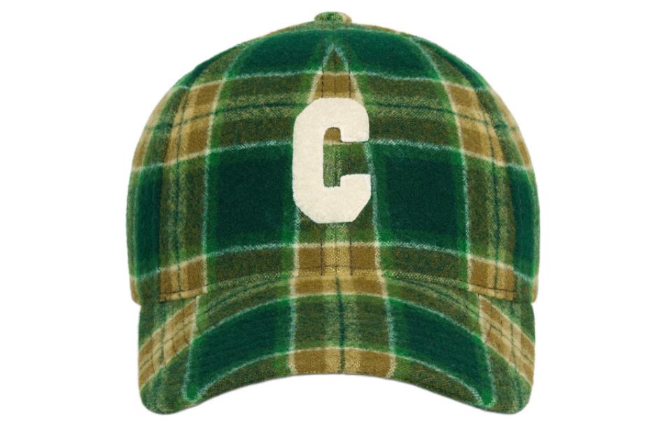 CELINE Клетчатая шерстяная бейсболка, Green
CELINE Клетчатая шерстяная бейсболка, Green