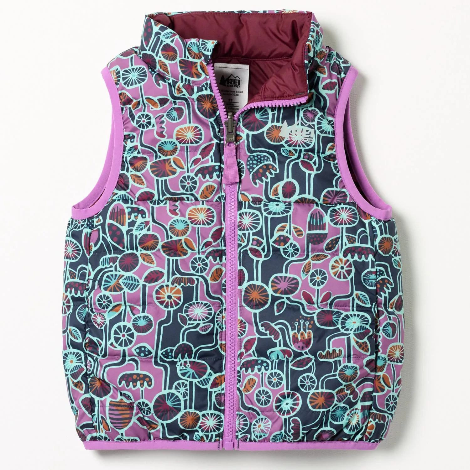 Детская реверсивная пуховая жилетка 650 REI Co-op, Moon Blooms/Wood Violet
Детская реверсивная пуховая жилетка 650 REI Co-op, Moon Blooms/Wood Violet