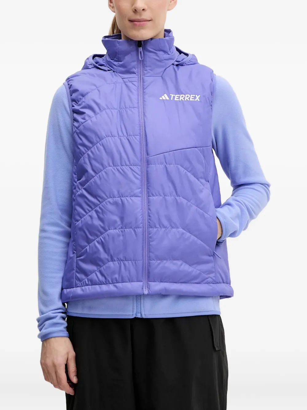 Стеганый жилет Terrex с капюшоном Adidas, фиолетовый
Стеганый жилет Terrex с капюшоном Adidas, фиолетовый