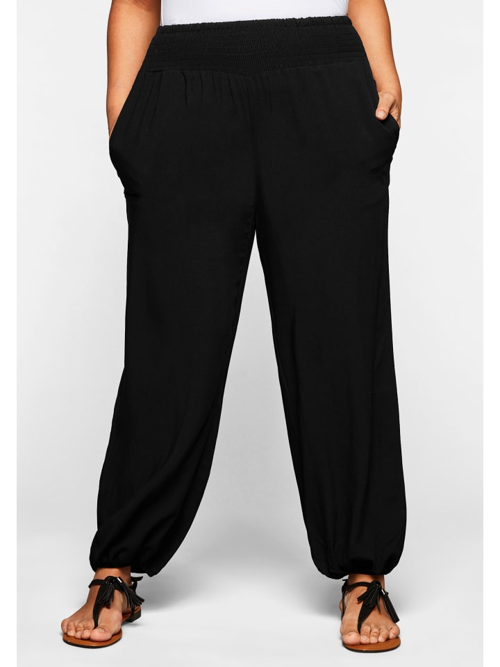 Тканевые брюки sheego, черный
Тканевые брюки sheego, черный