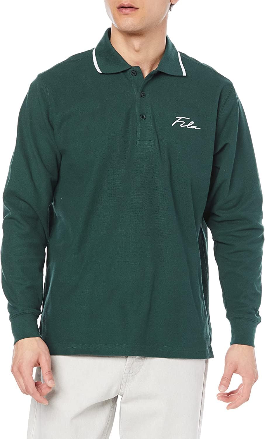 Футболка-поло FILA для мужчин и женщин, с длинным рукавом, ткань пике, черный, унисекс
Футболка-поло FILA для мужчин и женщин, с длинным рукавом, ткань пике, черный, унисекс