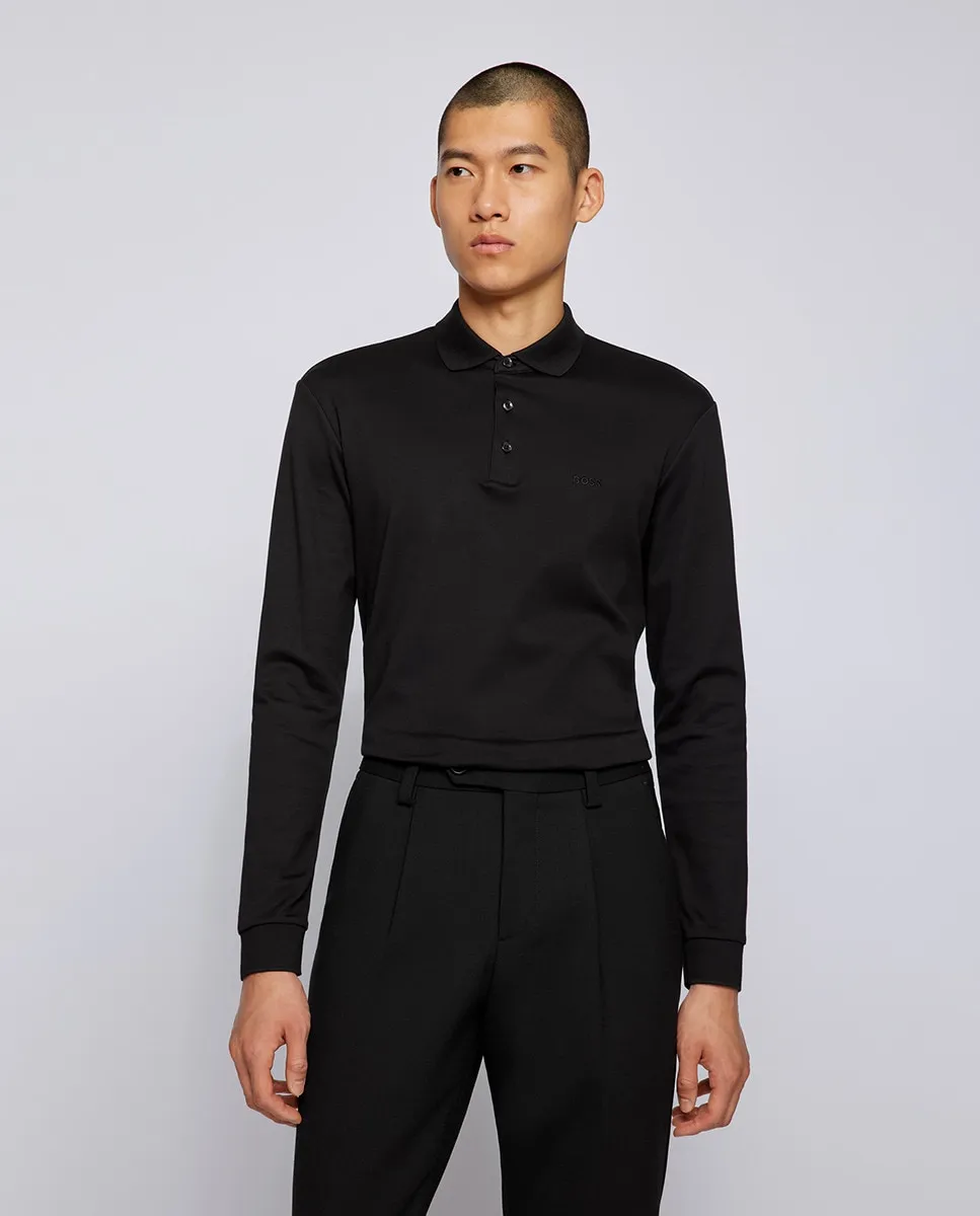 Мужская рубашка-поло из органического хлопка с вышитым логотипом Boss, черный
Мужская рубашка-поло из органического хлопка с вышитым логотипом Boss, черный