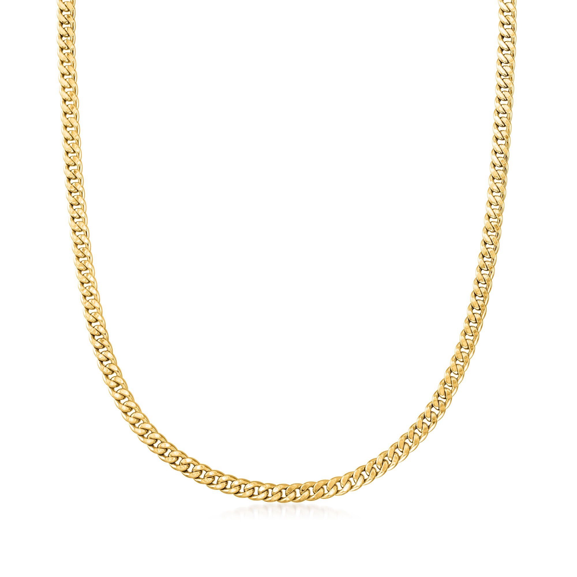 Ожерелье Ross-Simons Italian Curb Link Ring диаметром 5 мм из 14-каратного желтого золота Ross-Simons, 18 In
Ожерелье Ross-Simons Italian Curb Link Ring диаметром 5 мм из 14-каратного желтого золота Ross-Simons, 18 In