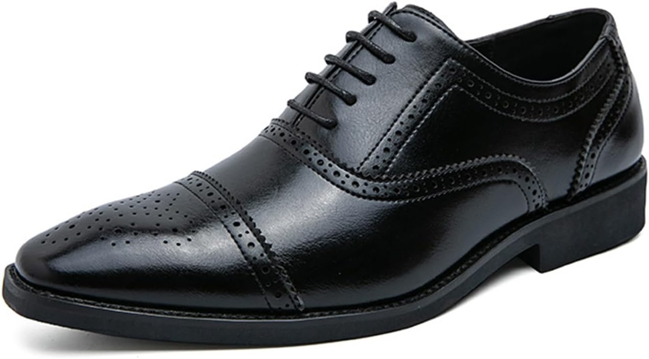 Мужские оксфорды классические туфли на шнуровке с нескользящей подошвой, броги с щкой, деловые свадебные туфли Kyoescai, черный
Мужские оксфорды классические туфли на шнуровке с нескользящей подошвой, броги с щкой, деловые свадебные туфли Kyoescai, черный