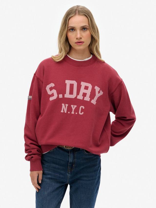 Хлопковый спортивный свитер свободного кроя Superdry
Хлопковый спортивный свитер свободного кроя Superdry