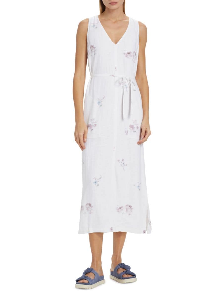 Платье миди Loretta с цветочным принтом и V-образным вырезом Splendid, белый
Платье миди Loretta с цветочным принтом и V-образным вырезом Splendid, белый