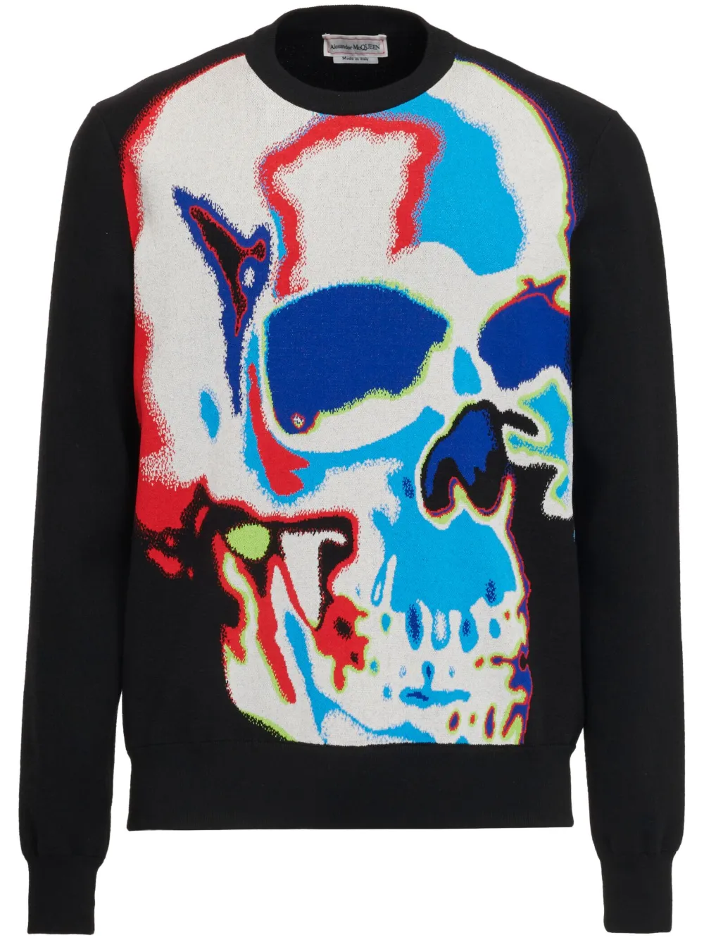 Свитер Skull Graffiti вязки интарсия Alexander McQueen, черный
Свитер Skull Graffiti вязки интарсия Alexander McQueen, черный