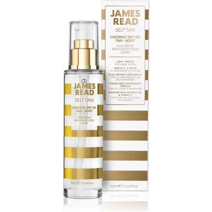 Кокосовое сухое масло автозагар для тела светлый тон 100мл, James Read
Кокосовое сухое масло автозагар для тела светлый тон 100мл, James Read