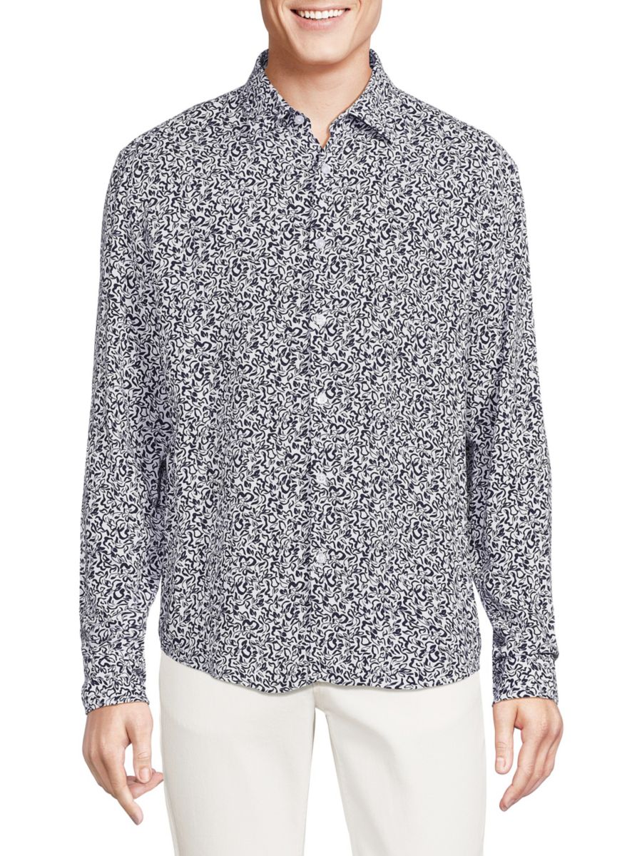 Повседневная облегающая спортивная рубашка Emmo с абстрактным принтом HUGO, темно-синий
Повседневная облегающая спортивная рубашка Emmo с абстрактным принтом HUGO, темно-синий