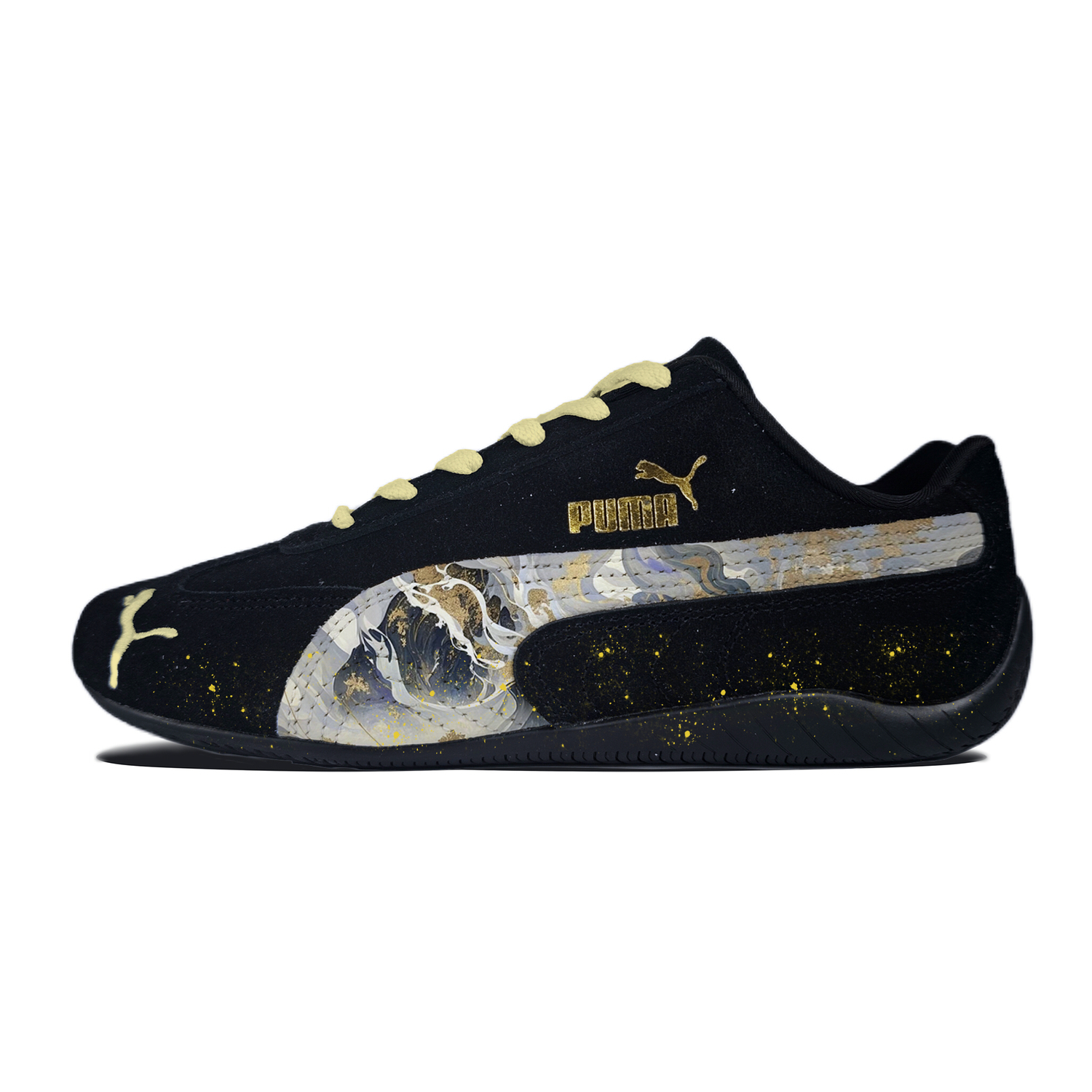 Puma Скейтбордные кроссовки Speedcat Gold Subtle Texture из натуральной кожи с расщепленным ворсом, унисекс, черный
Puma Скейтбордные кроссовки Speedcat Gold Subtle Texture из натуральной кожи с расщепленным ворсом, унисекс, черный