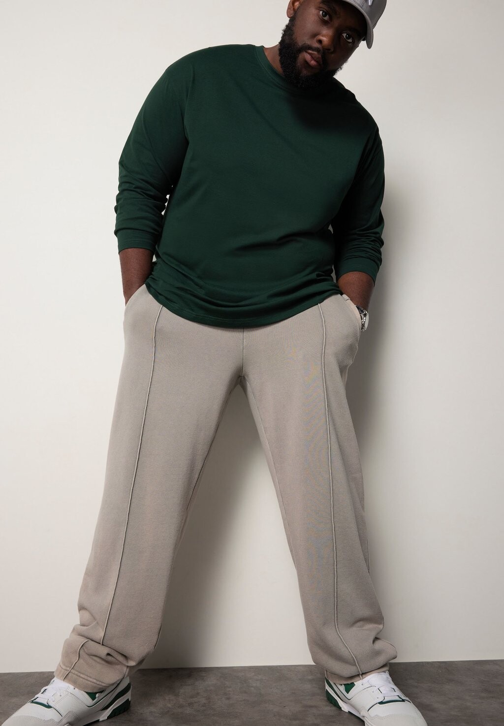 Топ с длинными рукавами STHUGE, темно-зеленый 
Топ с длинными рукавами STHUGE, темно-зеленый