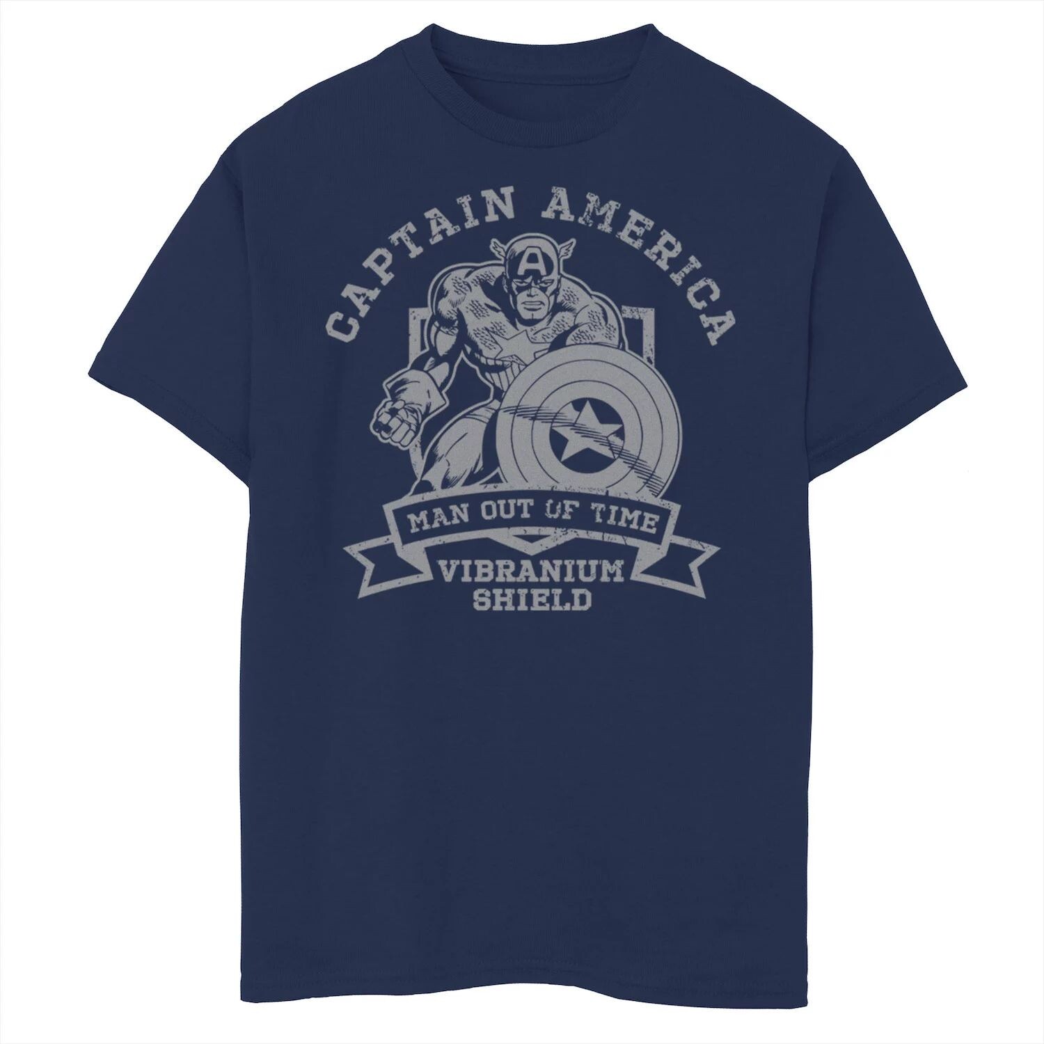 Футболка с изображением портрета «Человек вне времени» для мальчиков 8–20 лет «Марвел Капитан Америка» Marvel