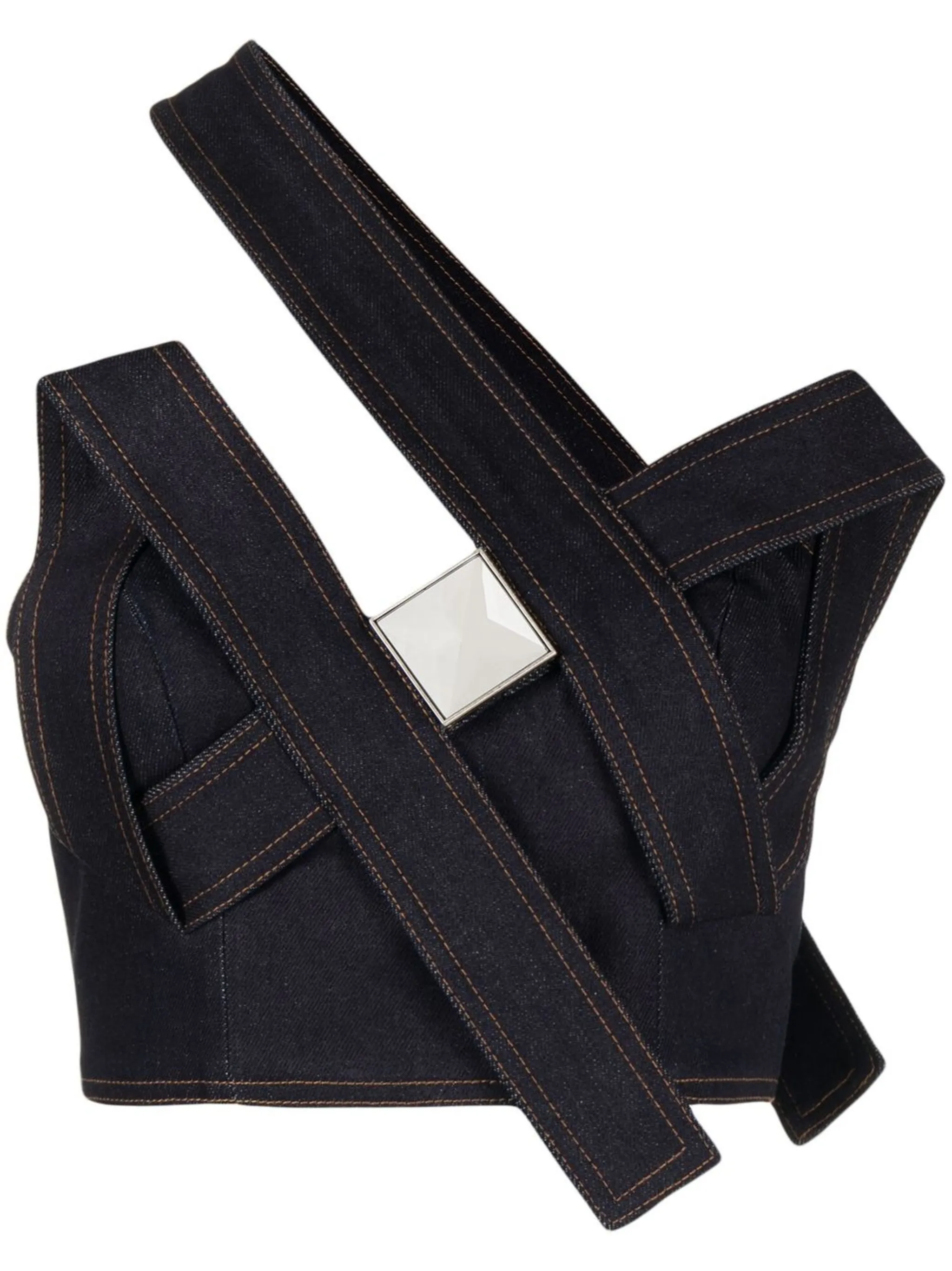 Джинсовый топ с кристаллами Area, синий
Джинсовый топ с кристаллами Area, синий