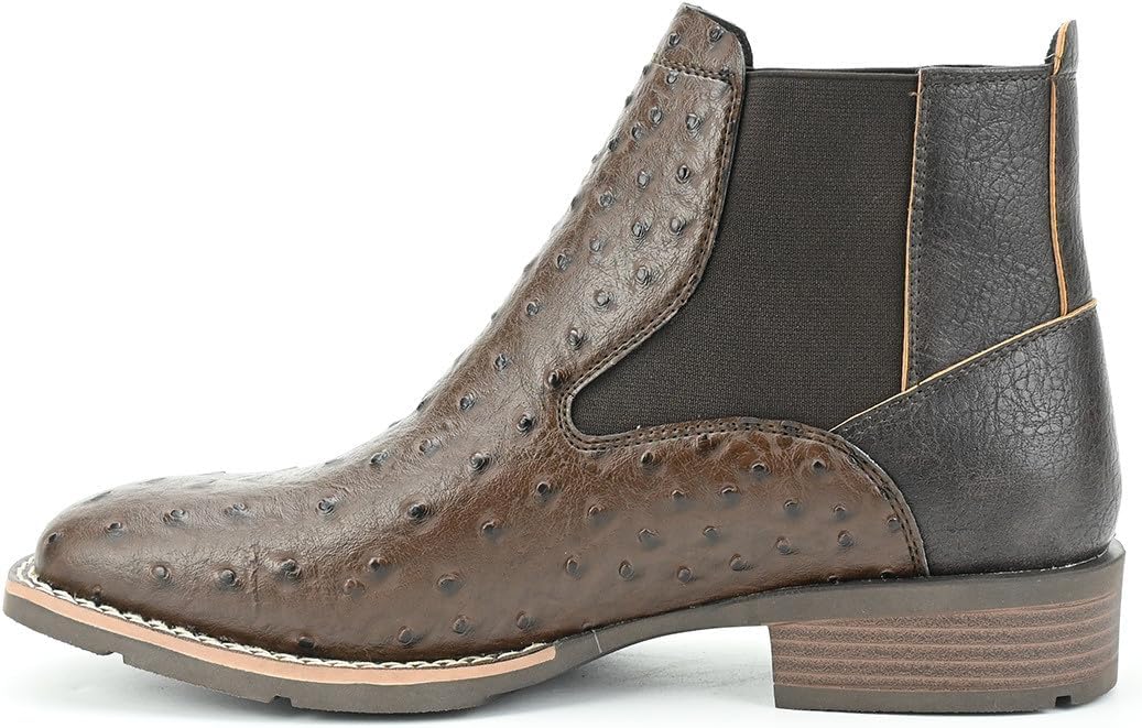 Мужские ботинки челси Santimon с текстурой страусиной и крокодиловой кожи, без застежек, для работы и повседневной носки, коричневый
Мужские ботинки челси Santimon с текстурой страусиной и крокодиловой кожи, без застежек, для работы и повседневной носки, коричневый