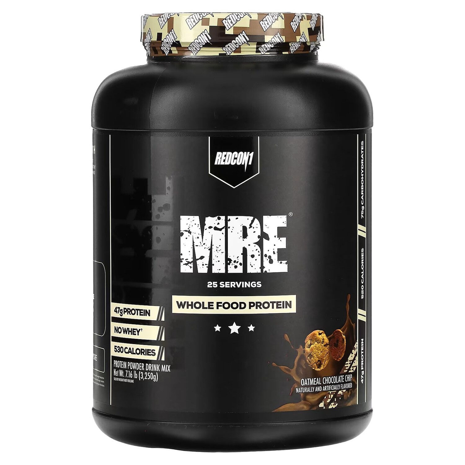 MRE, Цельнопищевой белок, овсянка и шоколадная крошка, 7,16 фунта (3250 г) Redcon1
MRE, Цельнопищевой белок, овсянка и шоколадная крошка, 7,16 фунта (3250 г) Redcon1