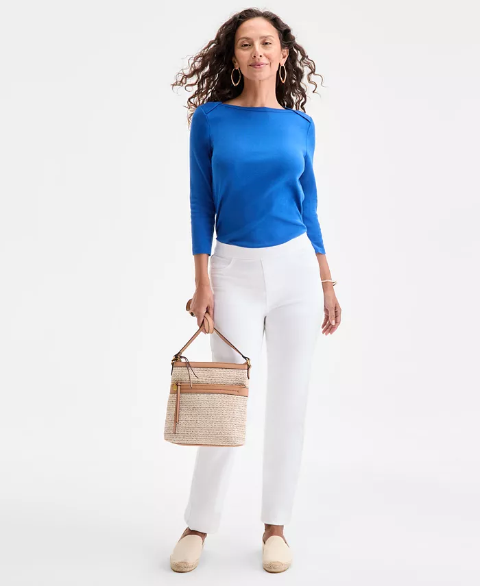 Женские джинсы средней посадки прямого кроя на резинке Style & Co, белый
Женские джинсы средней посадки прямого кроя на резинке Style & Co, белый