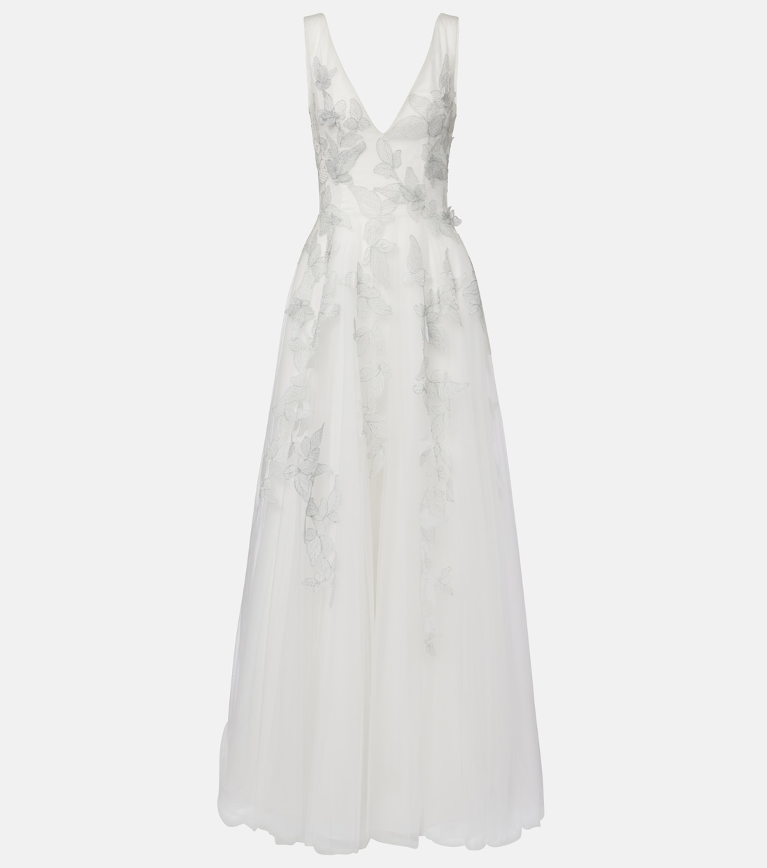 Свадебное платье из тюля с открытой спиной, расшитое бисером Costarellos, белый
Свадебное платье из тюля с открытой спиной, расшитое бисером Costarellos, белый