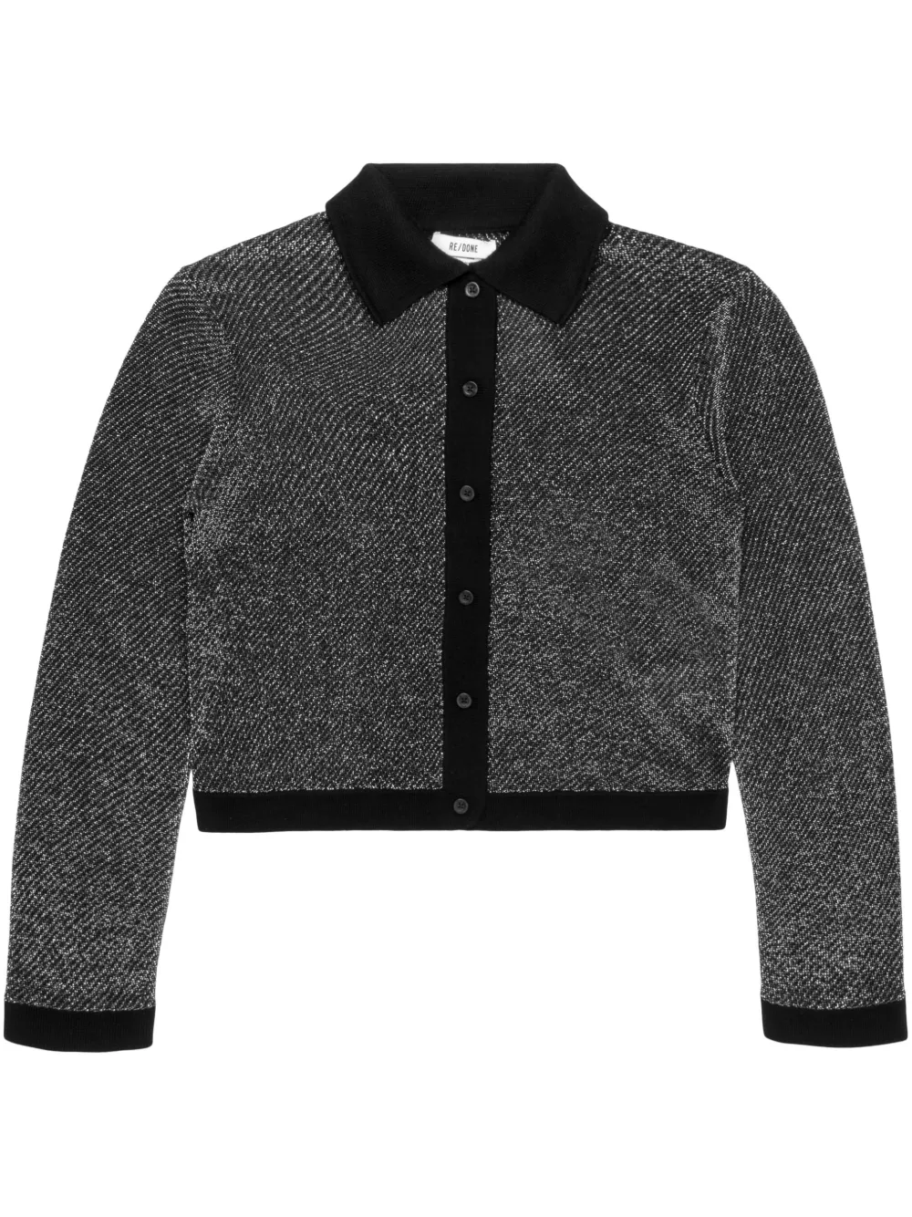 Кардиган поло с люрексом RE/DONE, черный
Кардиган поло с люрексом RE/DONE, черный