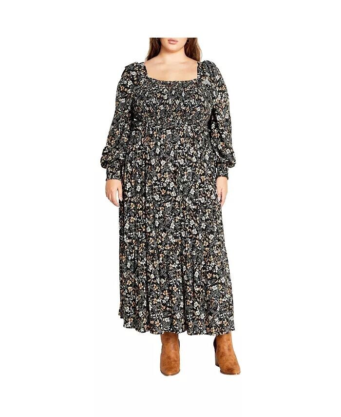 Платье Эмили больших размеров CITY CHIC, черный 
Платье Эмили больших размеров CITY CHIC, черный