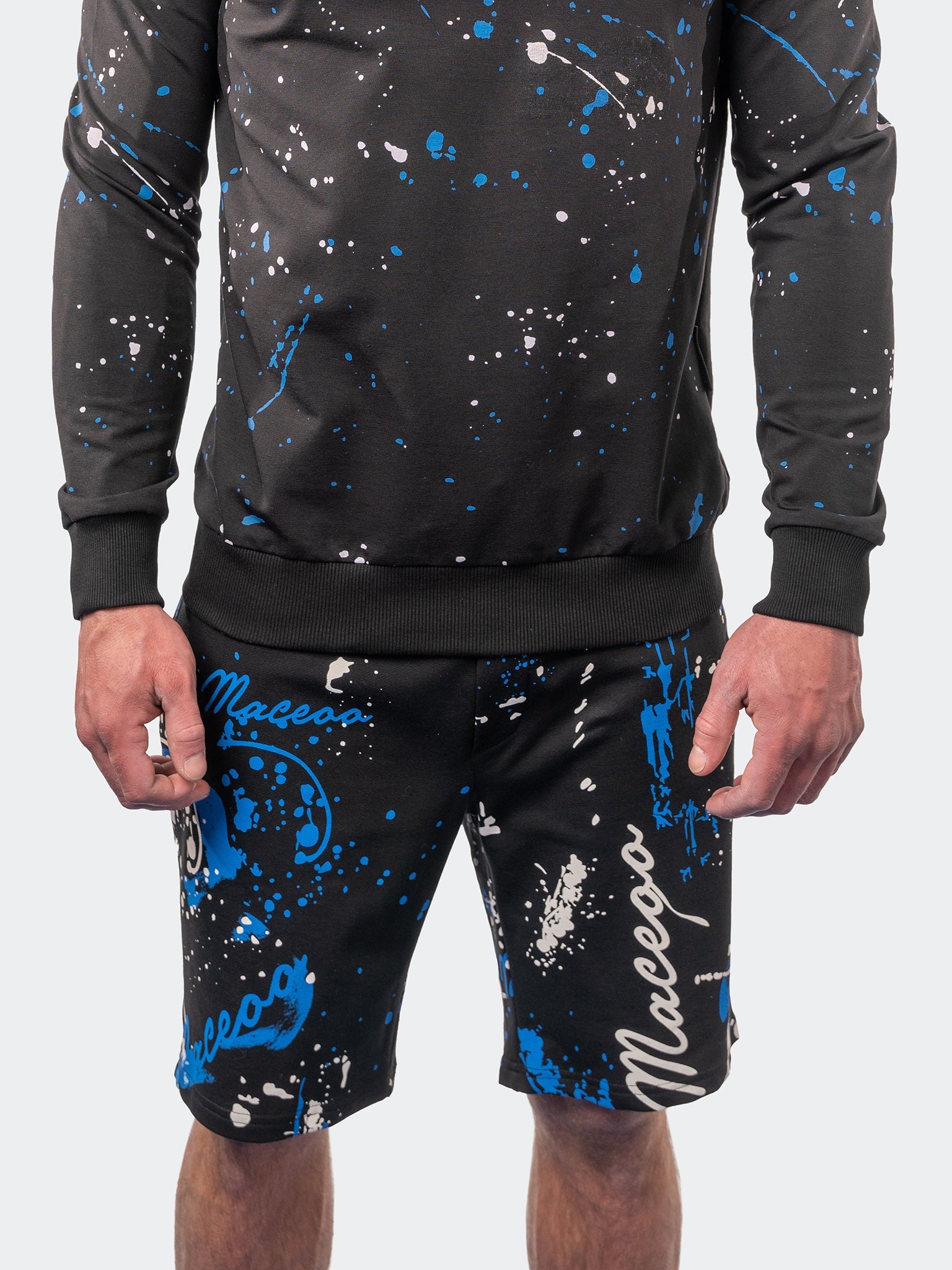 Шорты Абстрактные черные MACEOO 
Шорты Абстрактные черные MACEOO