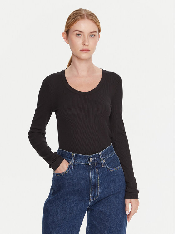 Блузка slim fit LV044D235G Calvin Klein, черный
Блузка slim fit LV044D235G Calvin Klein, черный