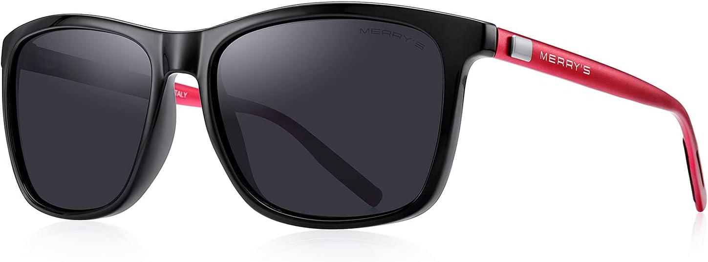 Поляризованные солнцезащитные очки MERRY'S для женщин, алюминиевые солнцезащитные очки для мужчин, очки для вождения, прямоугольные солнцезащитные очки для мужчин и женщин, Black Frame/Black Lens/Red Temples
Поляризованные солнцезащитные очки MERRY'S для женщин, алюминиевые солнцезащитные очки для мужчин, очки для вождения, прямоугольные солнцезащитные очки для мужчин и женщин, Black Frame/Black Lens/Red Temples