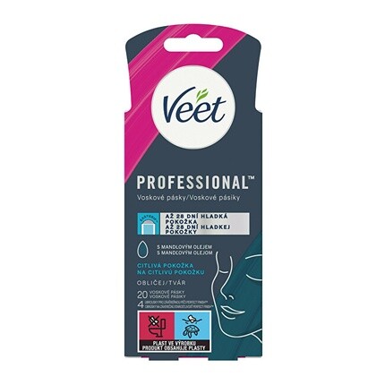 Полоски для лица с холодным воском для чувствительной кожи Professional 20 шт. Veet
Полоски для лица с холодным воском для чувствительной кожи Professional 20 шт. Veet