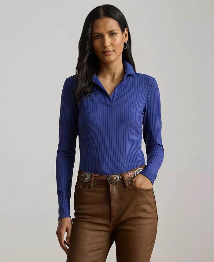 Женская трикотажная рубашка-поло с длинными рукавами Lauren Ralph Lauren, синий
Женская трикотажная рубашка-поло с длинными рукавами Lauren Ralph Lauren, синий