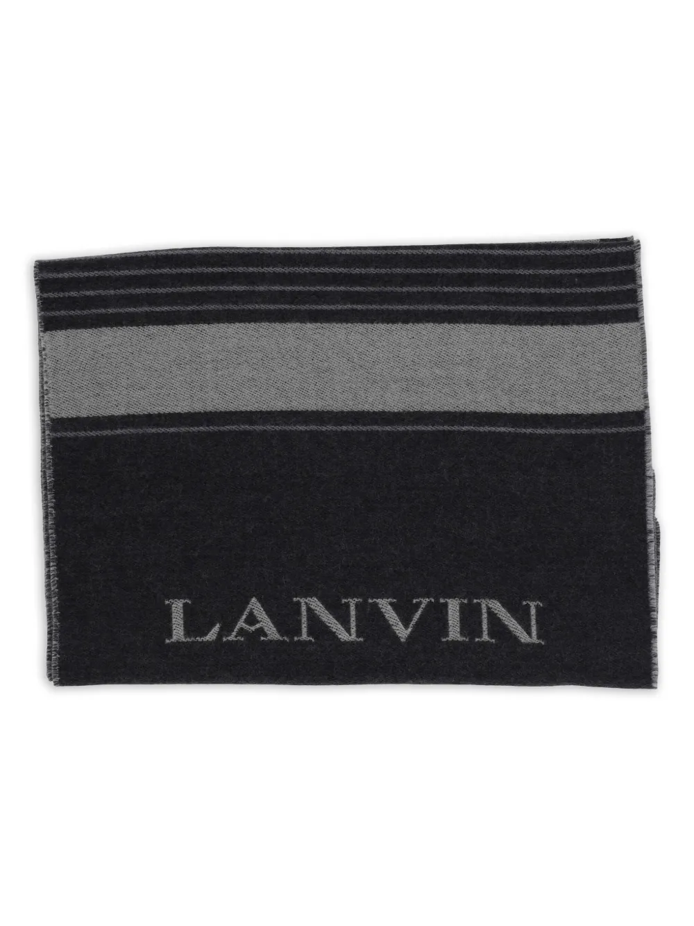 Полосатый шарф с бахромой Lanvin, черный
Полосатый шарф с бахромой Lanvin, черный