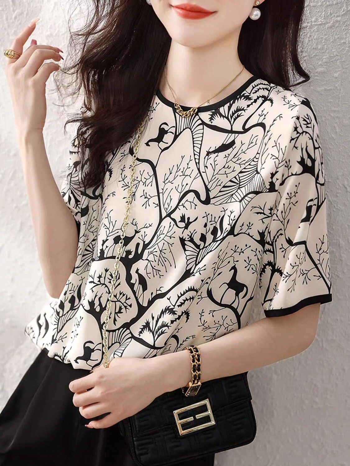 SHEIN Essnce летняя повседневная футболка с короткими рукавами и животным принтом, кремовый/бежевый
SHEIN Essnce летняя повседневная футболка с короткими рукавами и животным принтом, кремовый/бежевый