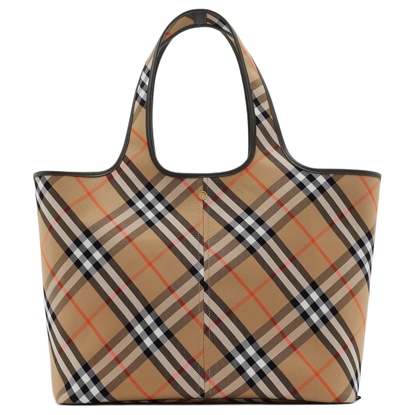 Хлопковая сумка-шоппер из твила среднего размера женская песочная Burberry
Хлопковая сумка-шоппер из твила среднего размера женская песочная Burberry