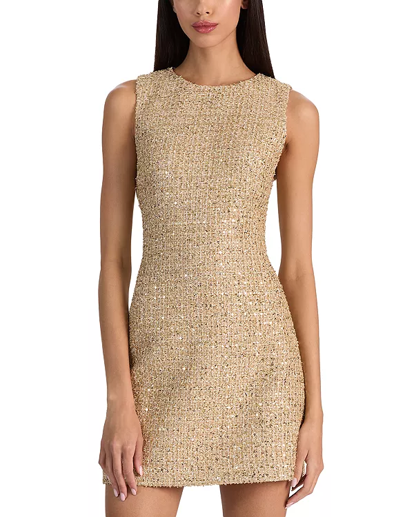 Мини-Платье без рукавов Cade Alice And Olivia, золотой
Мини-Платье без рукавов Cade Alice And Olivia, золотой